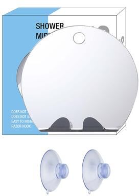 Fusion Finds Portable Shower Mirror With Razor Hook Unbreakable Acrylic Fog Free Mirror For Travel & Bathroom yx
