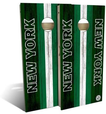 Skip's Garage New York Football Outdoor Cornhole Board Set