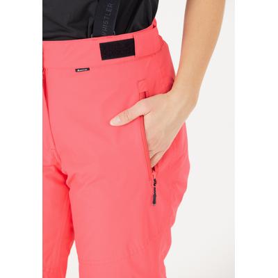 Skihose WHISTLER "Fairway", Damen, Gr. 42, EURO-Größen, rot (lachs), 100% Polyester, unifarben, lang, Hosen Skihose, mit wasser- und winddichter Funktionsmembran