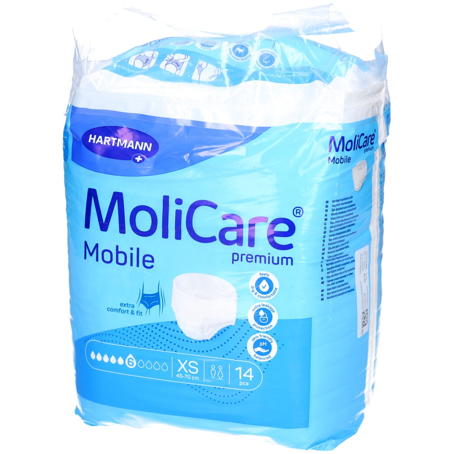Molicare Premium Mobile 6 Tropfen Gr.XS 14 St Windeln