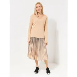 EVA LUTZ Pullover, 1/1-Arm Ärmelschlitz mit je 5 Knöpfen figurbetont