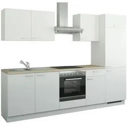 CUBO15 Küchenzeile mit Elektrogeräten  Aachen , weiß , Maße (cm): B: 270