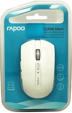 Rapoo Mouse 7200m, Trådløs, Multi-Mode, Hvid