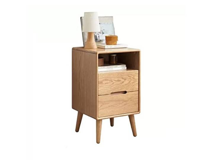 YCCHAH Bett mit Stauraum Home Creative Wohnzimmerschrank mit Doppelschublade Ultraschmaler Schrank Schlafzimmer Nachttisch Desktop(A)