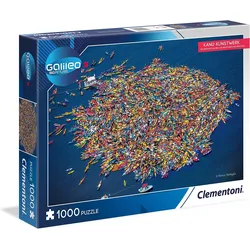 Clementoni - Galileo Big Pictures Puzzle - Kanu Kunstwerk (1000 Teile)