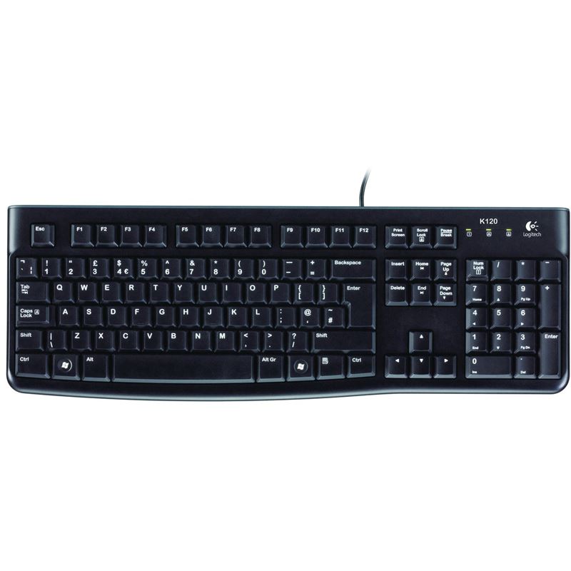 Logitech K120 USB Deutsch schwarz (kabelgebunden)