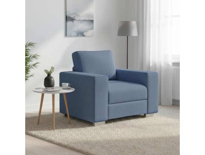 HEFZGDB Sessel Blau 60 cm Cordstoff Relaxsofa mit gepolsterten Schaumstoffsitzen und robustem Gestell für Wohnzimmer Schlafzimmer Arbeitszimmer, strapazierfähig und vielseitig