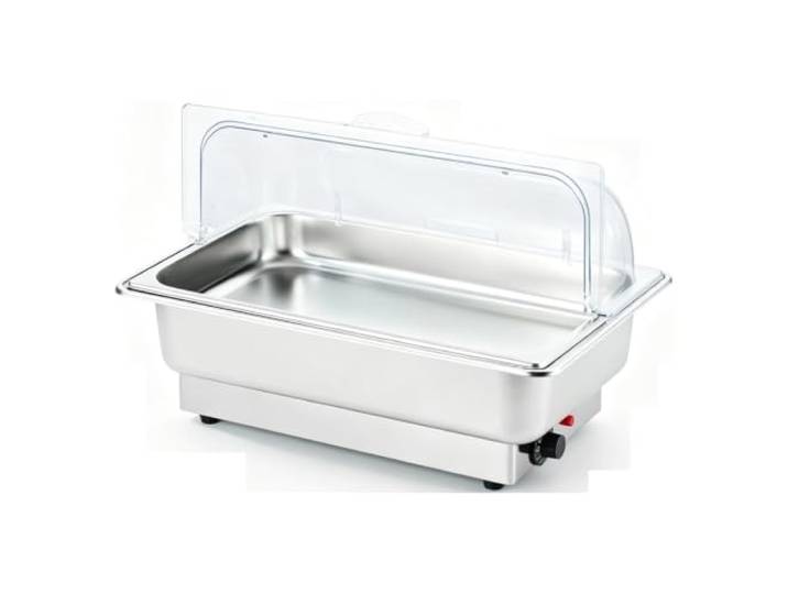 Elektrisches Roll-Flip-Top-Catering-Chafer-Dishes-Set chafing dish Speisenwärmer mit Temperaturregelung for Restaurants, Familienfeiern, Hotels, Hochzeiten