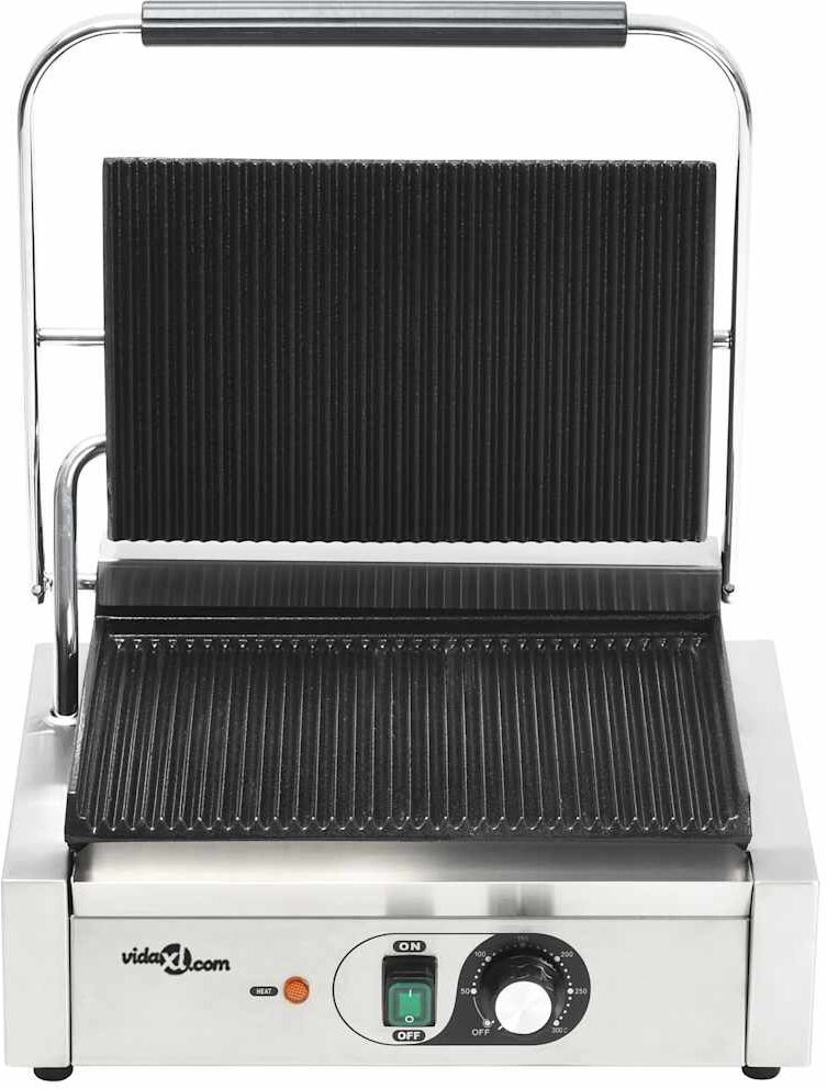 vidaXL Grill rainuré pour panini 2200 W 43x30,5x20 cm