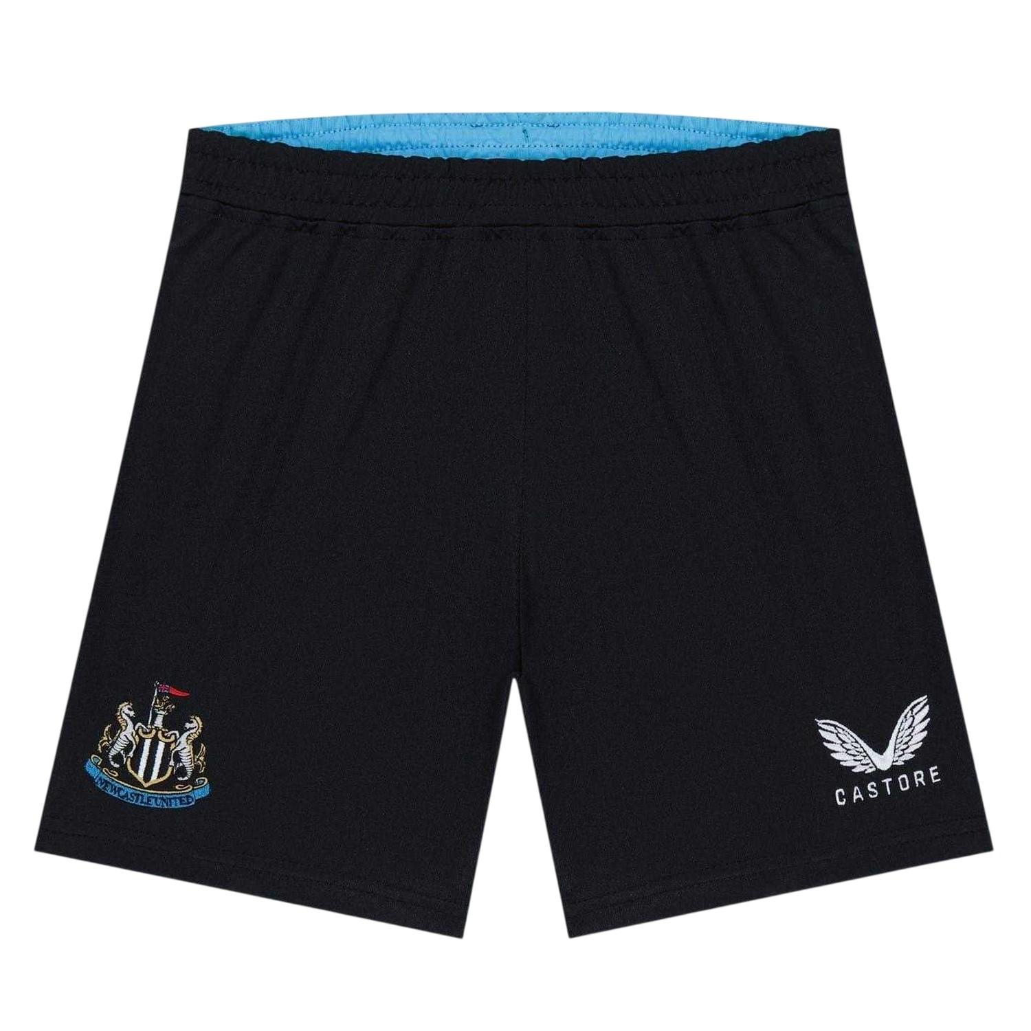 Castore Sportbroekjes voor kinderen van Newcastle United FC (Zwart/Wit)