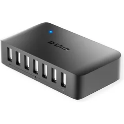 D-Link Dub-H7 (USB-B, 7 Ports), Dockingstation + USB Hub, Schwarz