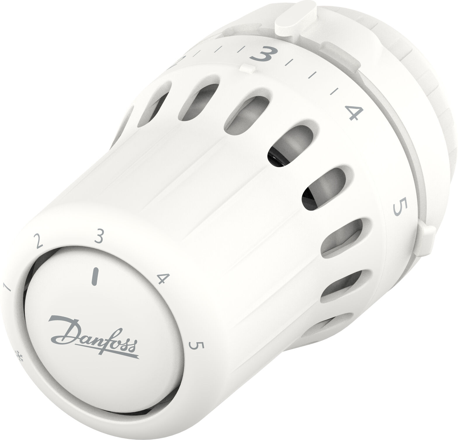 Tête thermostatique Danfoss 015G3090 RAL 9016, sonde intégrée, protection antigel