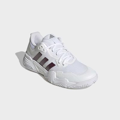 Tennisschuh ADIDAS PERFORMANCE "SOLEMATCH CONTROL 2", Herren, Gr. 43, weiß (cloud weiß, maroon, tech grau metallic), Synthetik, Textil, Schuhe, für Allcourt, Hard-Court, Multi-Court