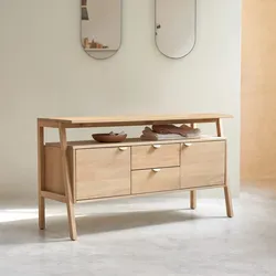 Aufbewahrungsmöbel Pola aus Eichenholz, 140 cm