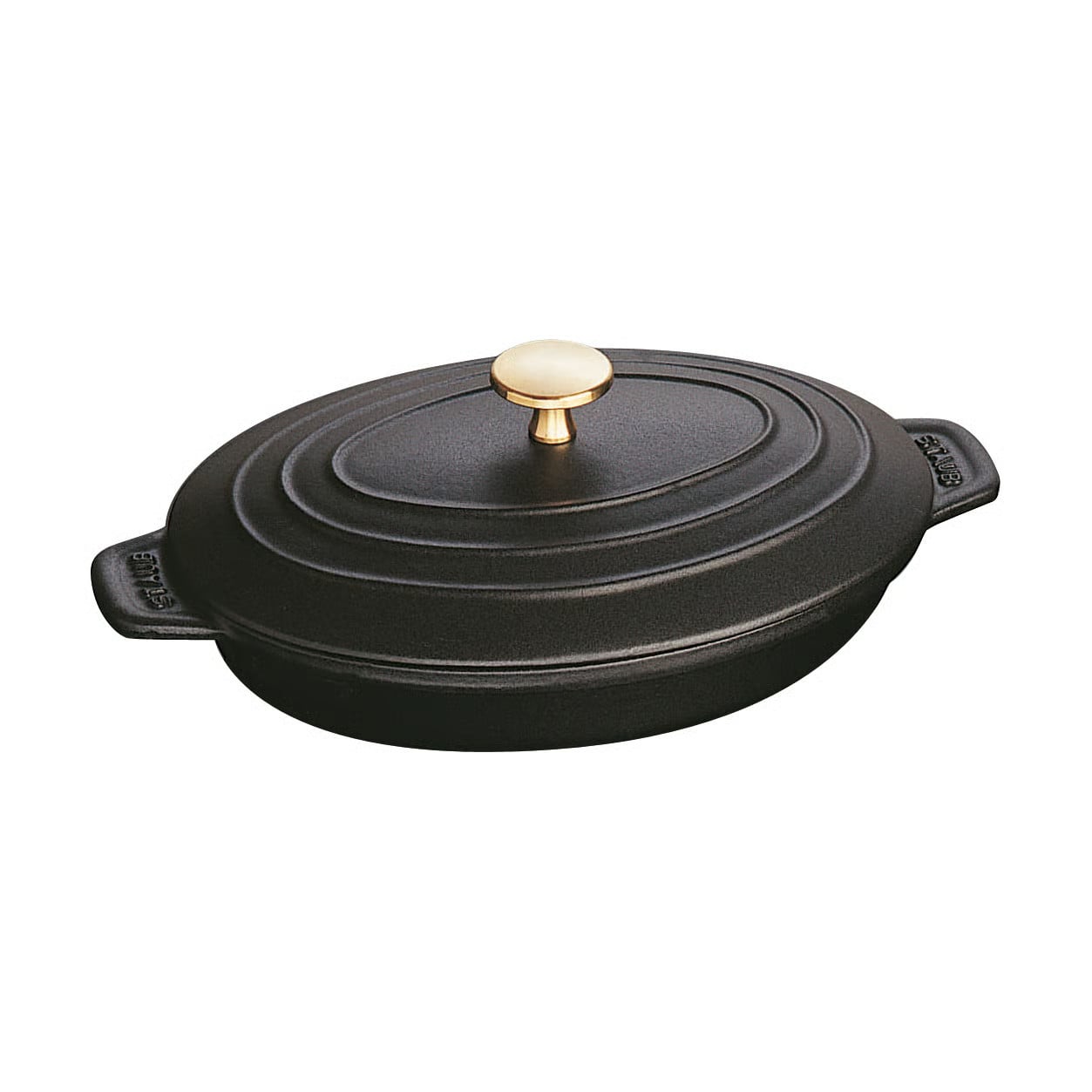 STAUB Ovenschaal Gietijzer met Deksel Ovaal 23 cm Zwart