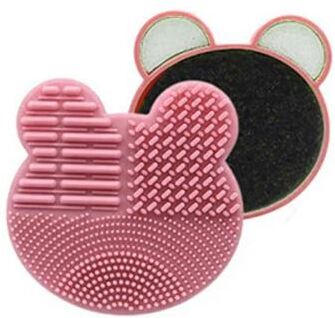 Discount Dollar Deals Silicone Makeup Brush Cleaner Folding Scrubber Box Soft Mat For Eyeshadow Powder Puff Cleaning b