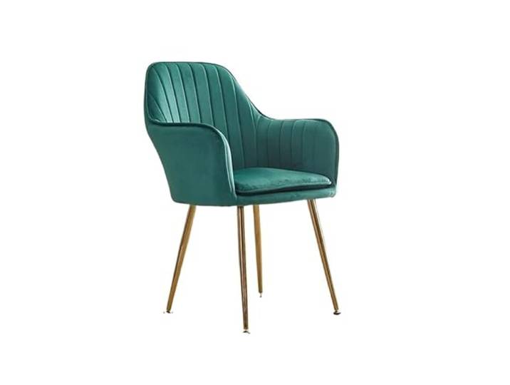 Xumh2024-3 Küchenstuhl Nordic Sessel Moderne Esszimmer Stuhl Möbel Design Samt Wohnzimmer Kaffee Make-Up Zurück(Green)