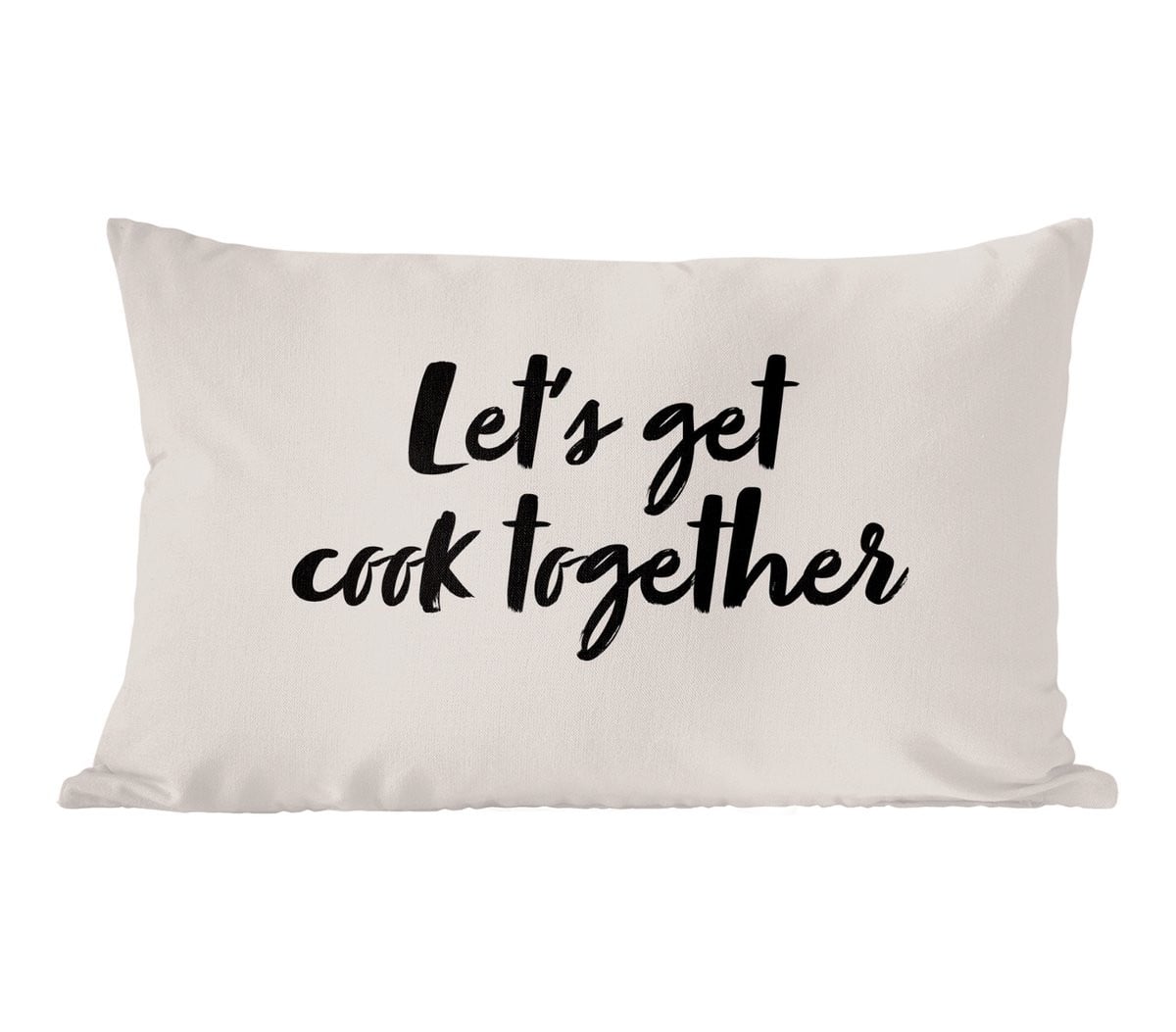 PillowMonkey Sierkussen Let's get cook together Quotes 60 x 40 cm
