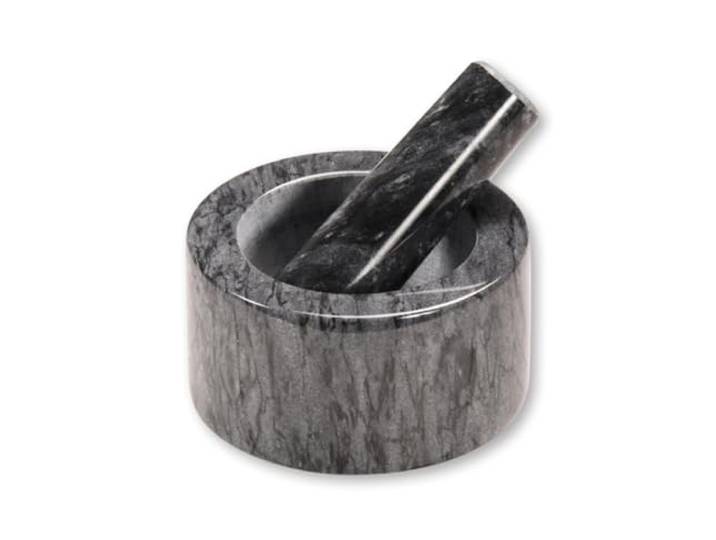 KESPER Mortier\, matériau : marbre\, dimensions : Ø 13 cm/hauteur : 8 cm\, couleur : gris foncé 71504
