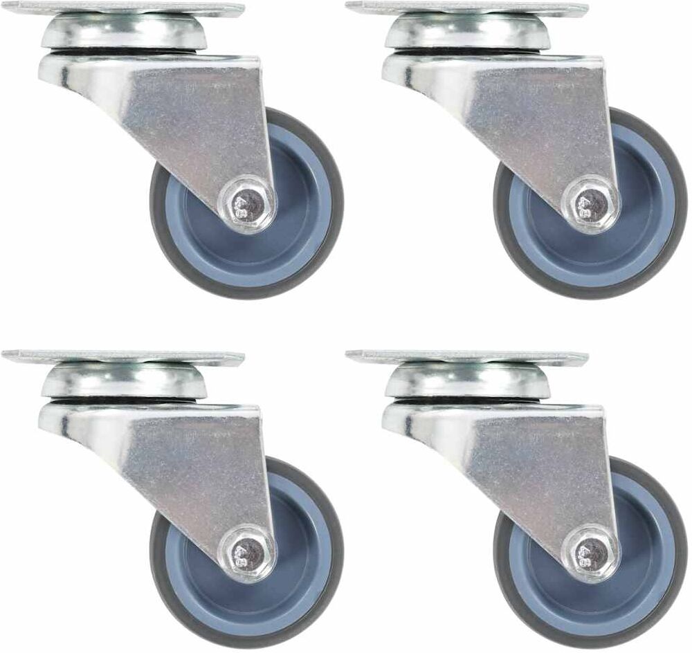 vidaXL Roulettes pivotantes doubles 4 pcs 50 mm