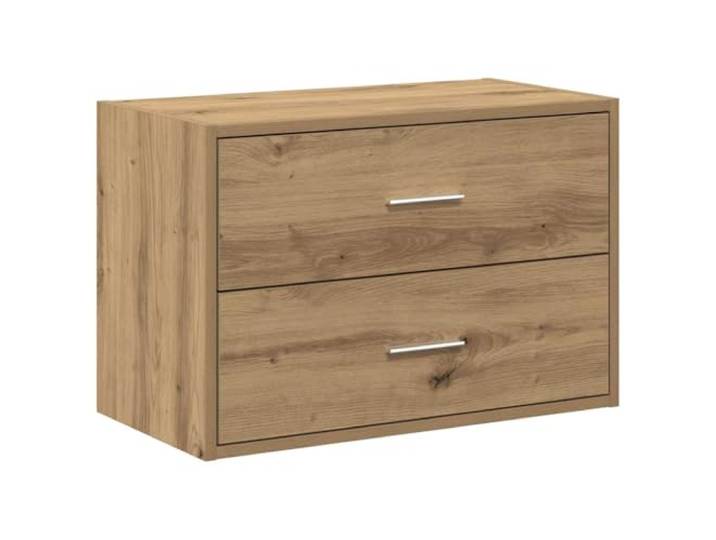 Schrank mit 2 Schubladen, Eiche artisan, 60x31x40 cm Eiche Artisan, Holzwerkstoff, stabil, leicht zu reinigen, stapelbar, universell