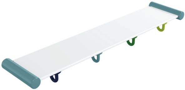 Hewi Ablage 800.03.40355 mit Haken, 4 Plätze, aquablau
