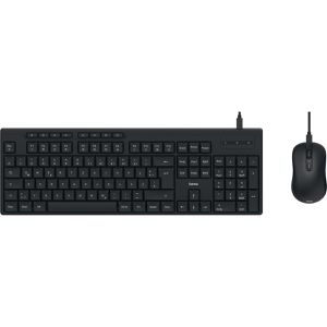 Hama Tastatur CKM-200, 173054, mit Maus, schwarz