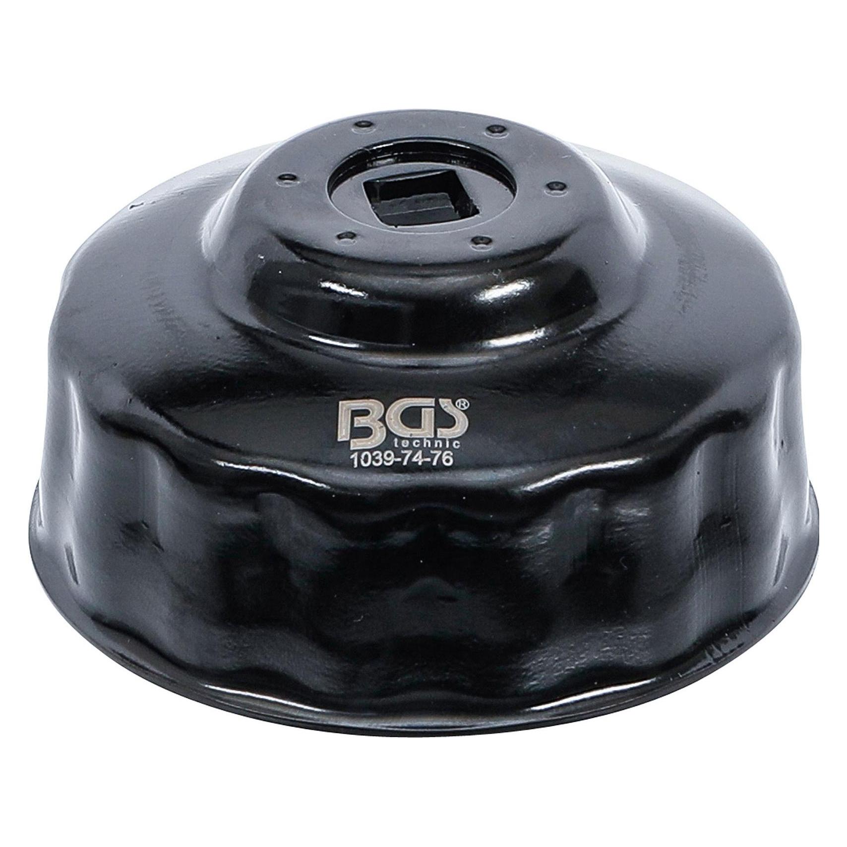 BGS Ölfilterschlüssel 15-kant Ø 74 - 76 mm für Audi, Ford, Mercedes-Benz, Opel, VW (1039-74-76)