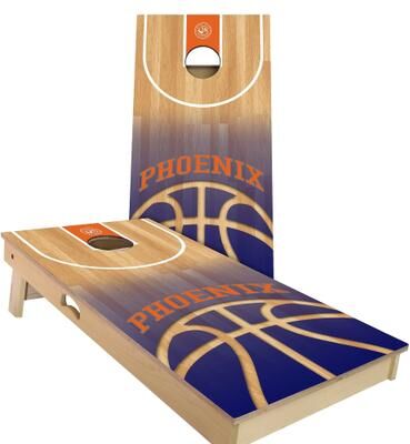 Skip's Garage Phoenix Basketball Outdoor Cornhole Board Set
