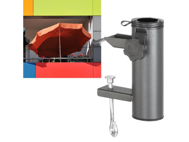 Sonnenschirmhalter für Balkone & Geländer bis 7,5 cm & Schirme bis Ø 3,5 cm