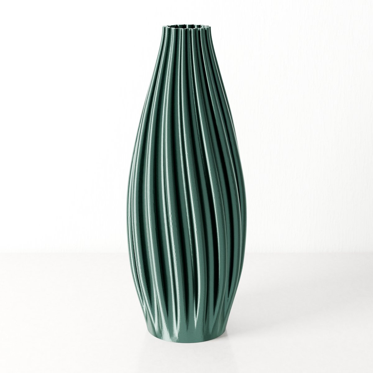 Fleuriek Grote Vaas Glanzend Groen - H50 cm