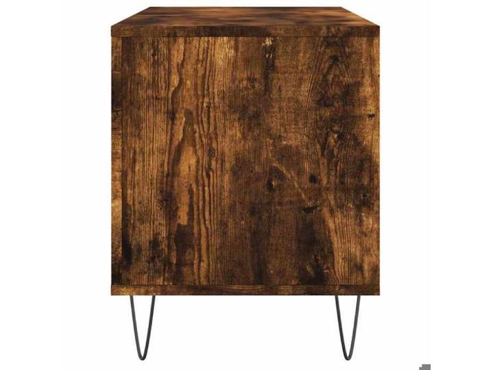 Armoire à disques chêne fumé 100x38x48 cm bois d'ingénierie_2 ans garantie_28513