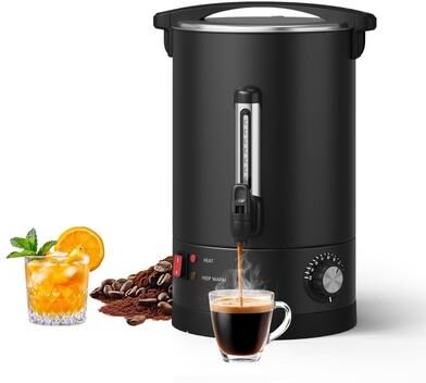 Garvee Coffee Urn, Large Capacity Hot Coffee Dispenser, Double Wall Commerical Coffee Maker for Buffet Catering