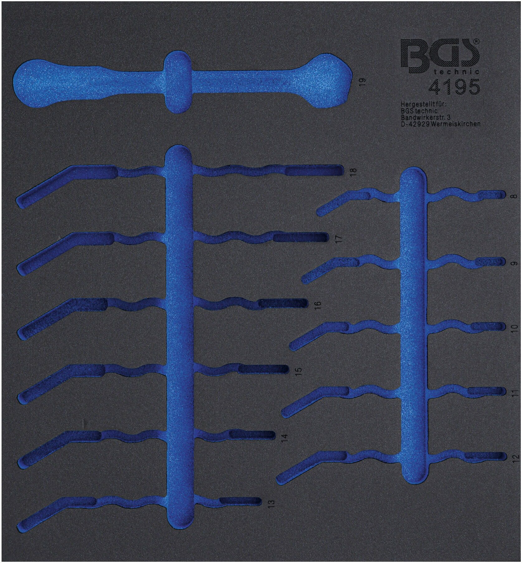 BGS Werkstattwageneinlage 2/3 4195-1, leer, für Art. 4195 ; BGS technic)