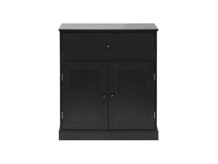 Mobili Rebecca Kommode Schwarz 30/60/70 cm, Rechteckig, 60x70x30 cm, Kleinmöbel, Kommoden, Kommoden