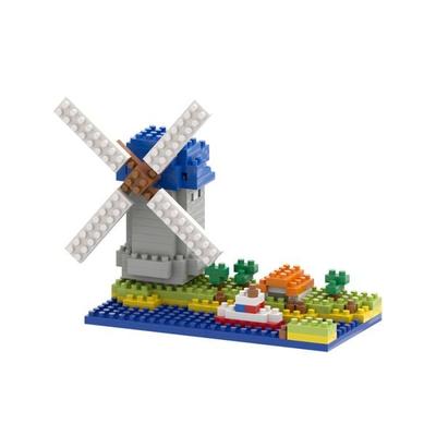BRIXIES 200046 - Windmühle, 3D Konstruktionsbausatz aus Ministeinen, 203 Teile