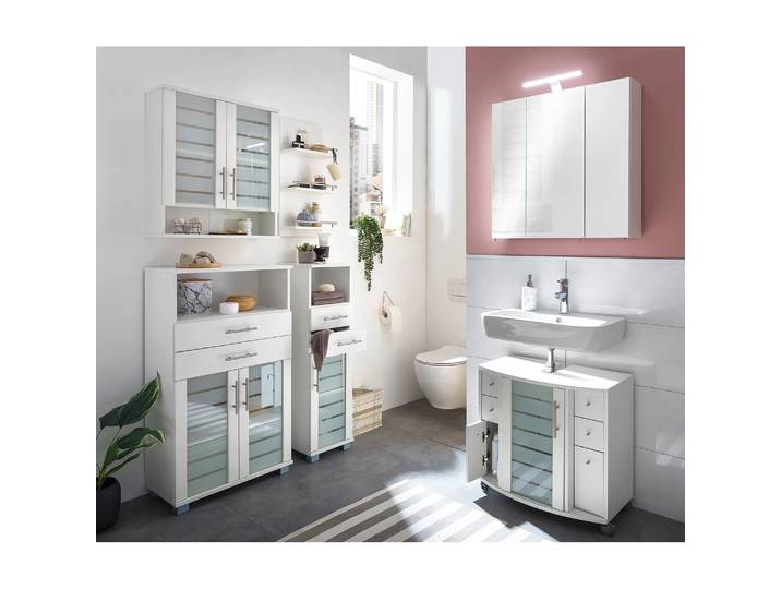 Meuble bas II 60 x 71 x 21cm Blanc/Blanc