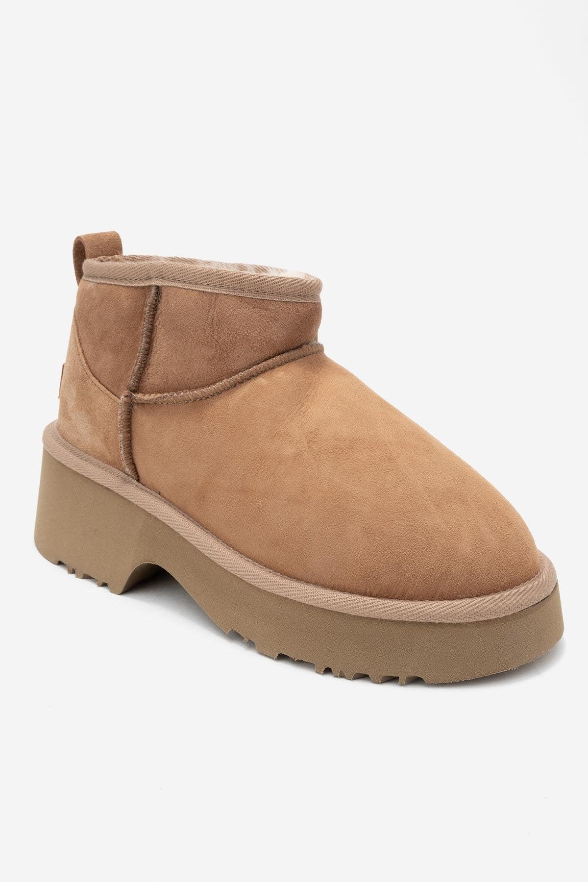 Ary Leder-Plateaustiefel (Damen)