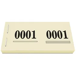CombiCraft Nummernblock / Doppelnummer Goody in Pastellgelb - 1000 Abrisse