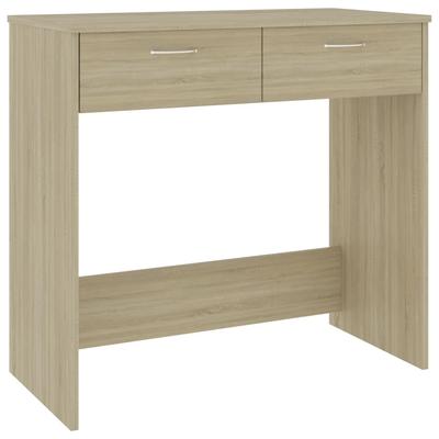 Helloshop26 - Schreibtisch Tisch Arbeitsplatz Computermöbel Arbeitszimmer Sonoma-Eiche 80 x 40 x 75 cm braune Spanplatte 02_0023659