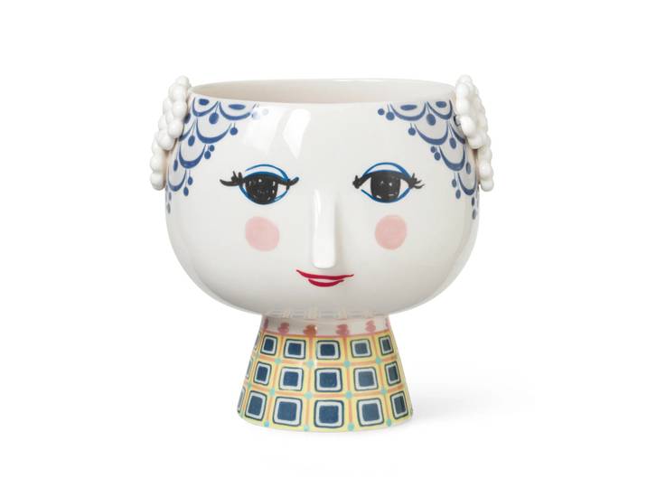Bjørn Wiinblad Pot sur pied Eva Ø21 cm Bleu