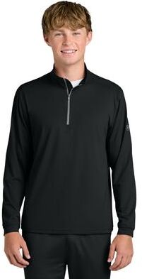 Richardson RA7500Q Vertex 1/4-Zip Pullover T-Shirt in Black size Small   Polyester Blend