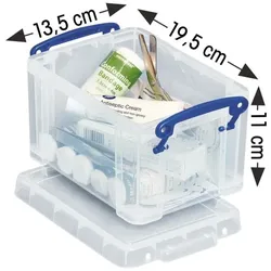 Really Useful Box Ablagebox 1,6 Liter transparent, 19.5x11x13.5 cm