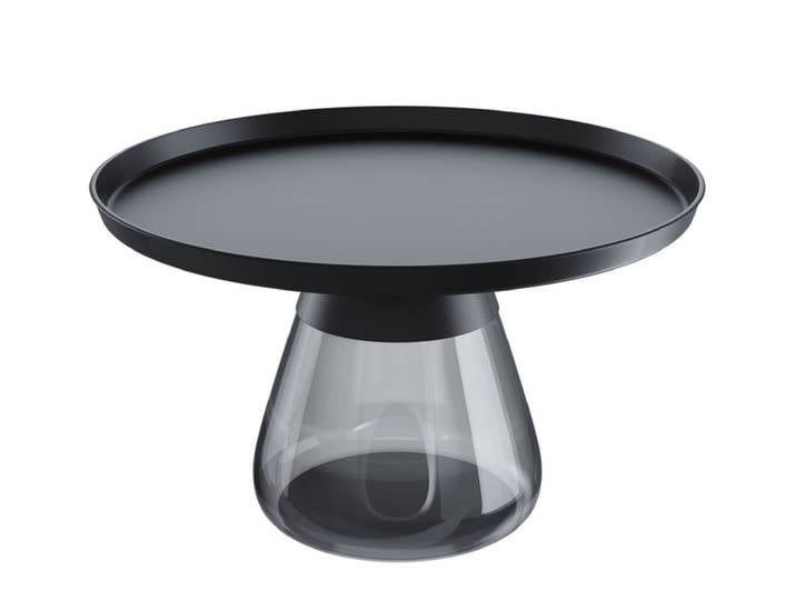 DROP Couchtisch 71x43 cm Rauchgrau/Schwarz