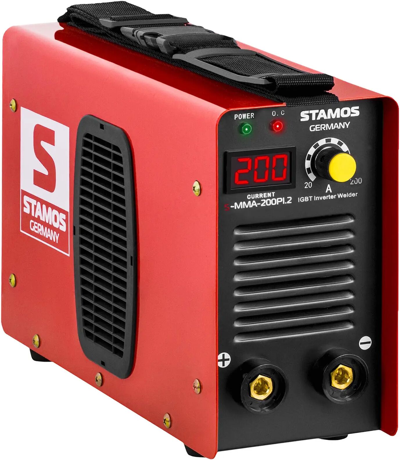 Stamos Germany Saldatrice MMA - 200 A - Hot Start - Display a LED S-MMA-200PI.2