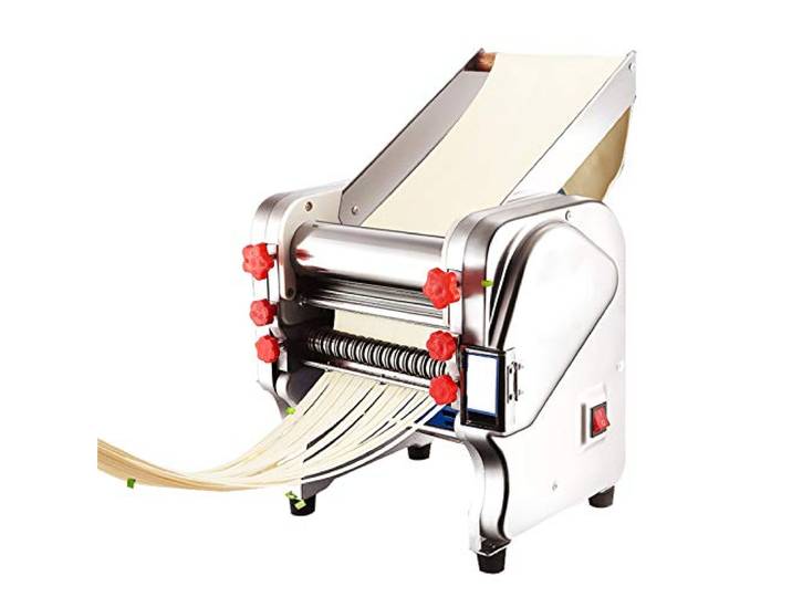 Hanchen elektrische Nudelmaschine automatischer Nudelschneider Edelstahl Pastamaschine Nudel Zubehör 750W einstellbare Dicke und Breite Spaghetti Fettuccine Pappardelle
