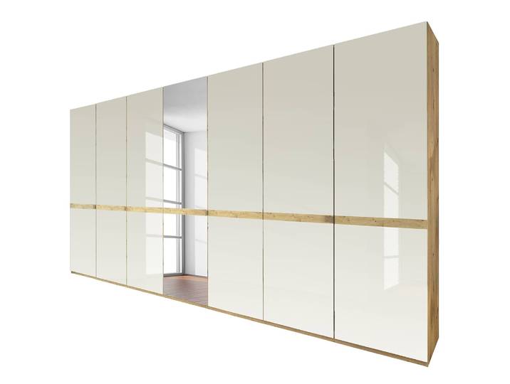 home24 Draaideurkast Barcelona V 350 x 216cm bruin 1 spiegeldeur