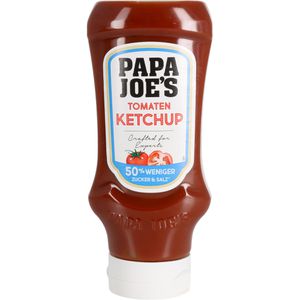 Papa-Joes Ketchup Tomatenketchup, Tomatenmarkanteil 62%, zuckerreduziert, in Flasche, 500 ml