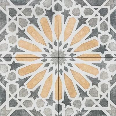 The Tile Life Garden Sunflower 8 x 8 Porcelain Floor and Wall Tile