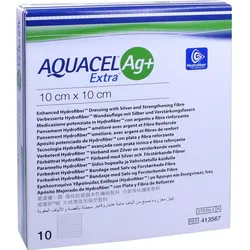 Aquacel Ag+ Extra 10x10 cm Kompressen 10 ST